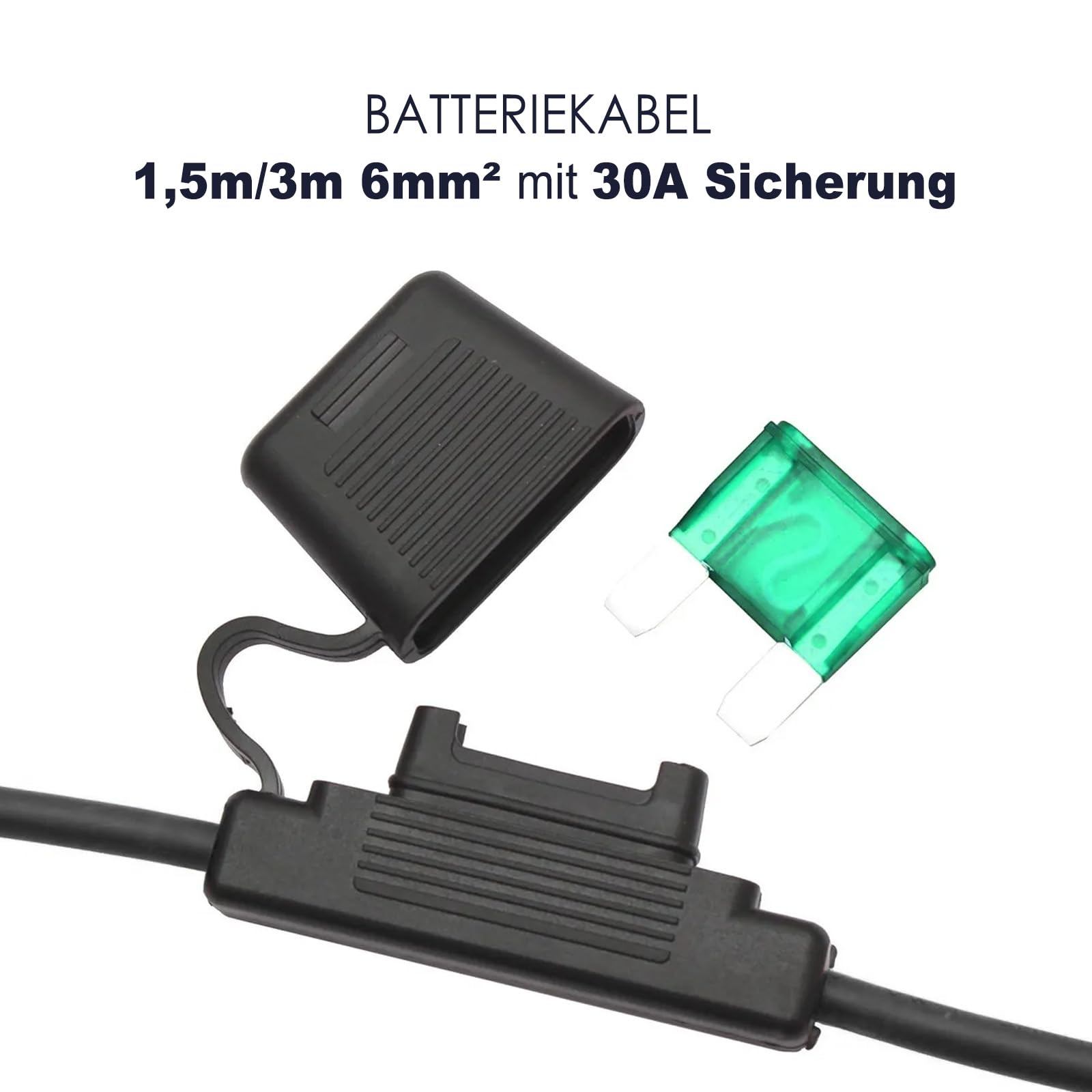 Cavo Batteria Solare Con Fusibile - 1.5 M, Anello M8, 25A, Per Impianti Fotovoltaici - Foto 13