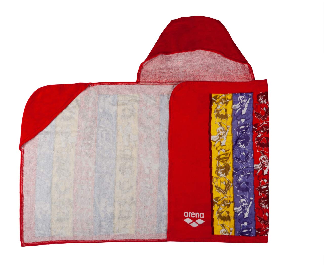 Arena Toalla Unisex con Capucha y Poncho de superhéroe Juvenil, Super Hero Girls