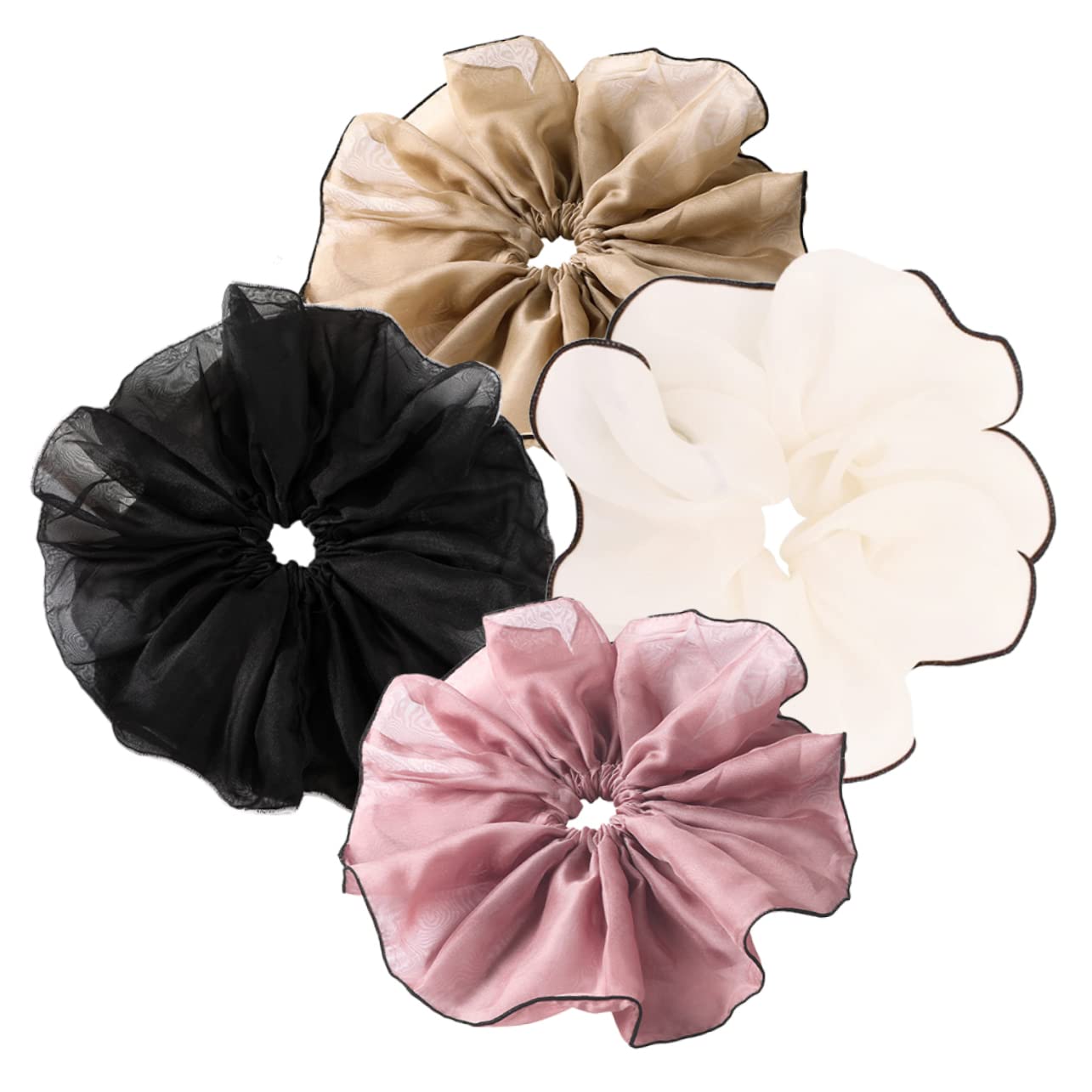 Beavorty 16piezas Scrunchies De Gran Para Mujer Coleteros De Pelo Elásticos Neutros Para Peinados De Fiesta y