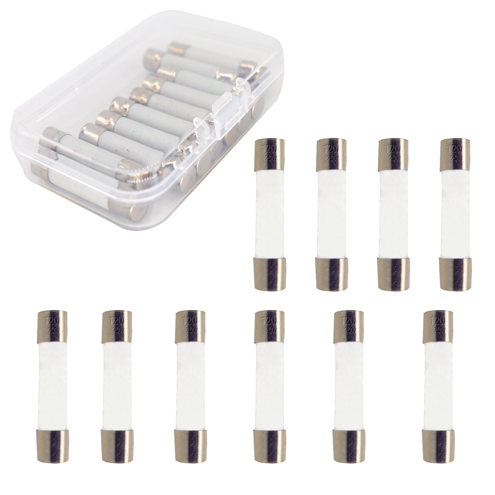 Amazon.com: 10 Pack Microwave Fuses Slow Blow Ceramic Fuse, 1 Box
