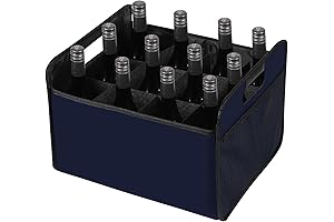 12 Bottle Premium Felt Wine Carrier Box