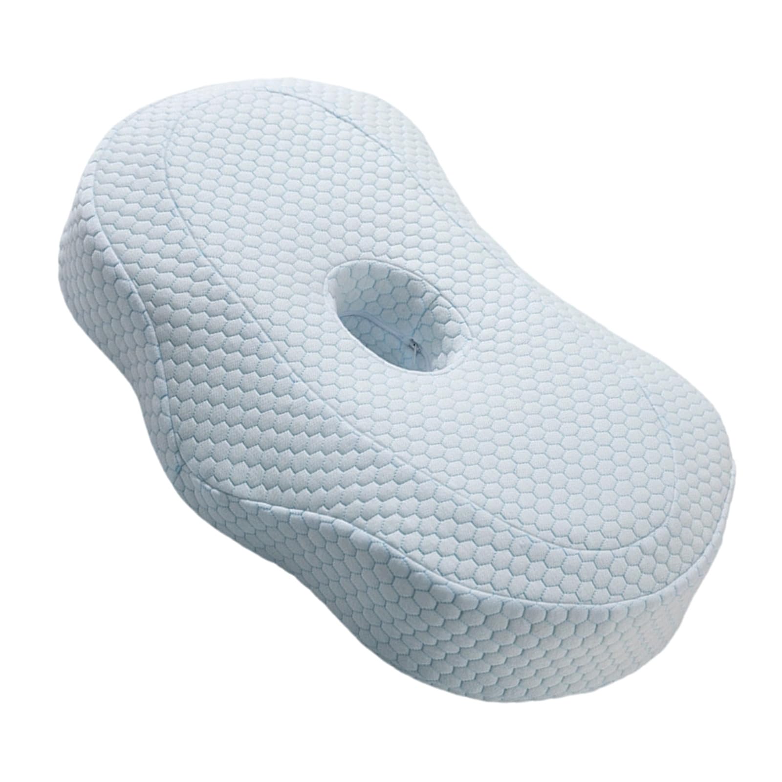 Piceioep Memory Foam Pillow Single-hole Ear Pillow for Side Sleepers Needing Ear Uncomfort Relief and Memory Foam