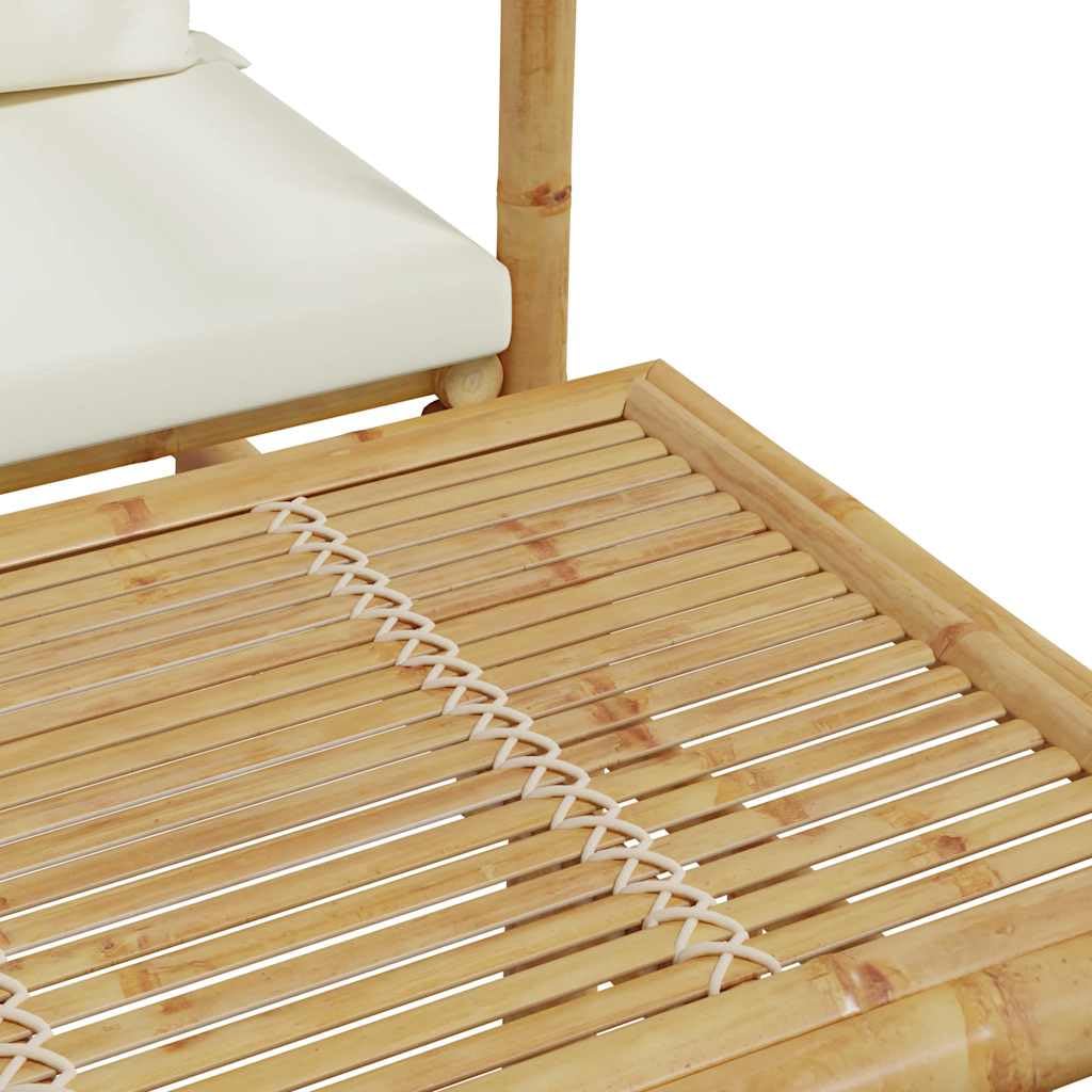 vidaXL 2-teiliges Gartensofa-Set mit Kissen Bambus
