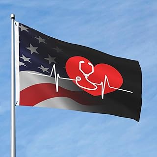 Stethoscope Heartbeat Doctor Nurse Premium 2x3FT Flag - Durable and Vibrant Design for Indoor/Outdoor Use