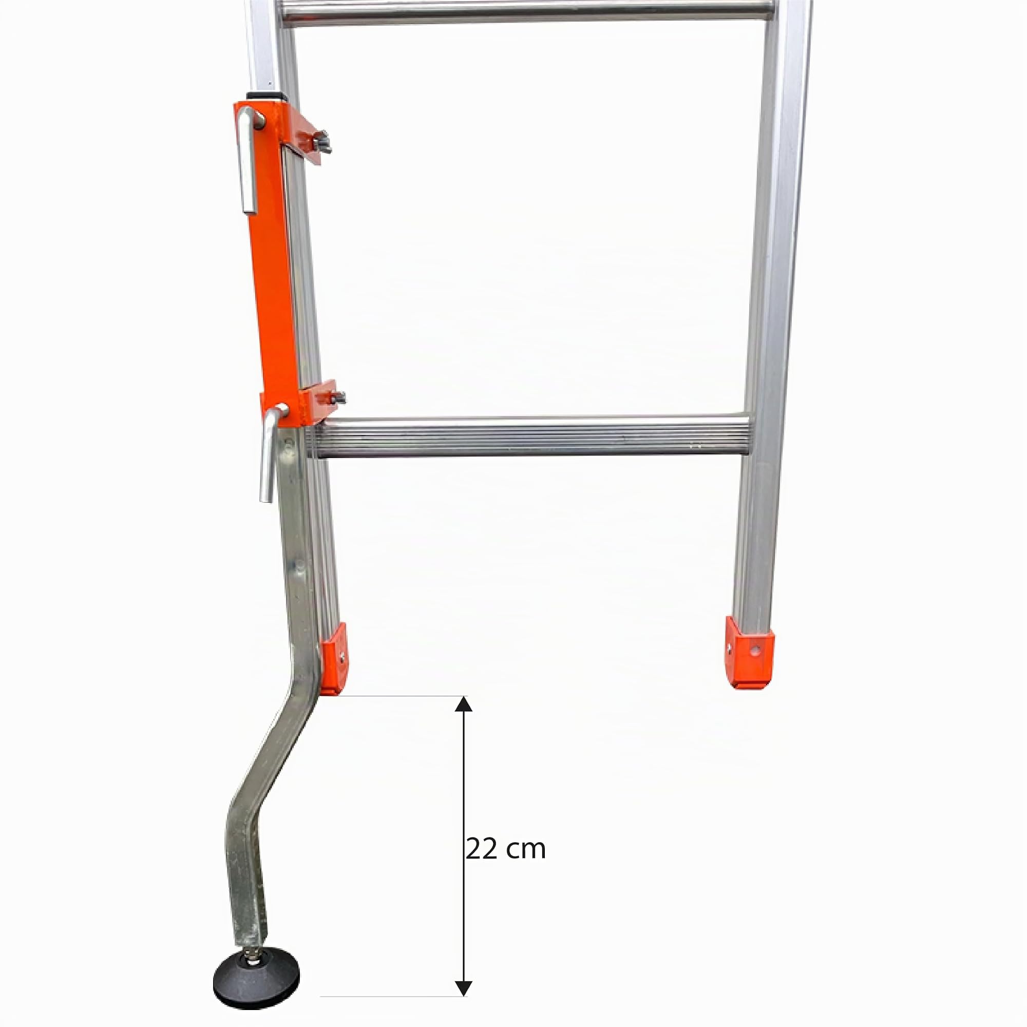 Pied Réglable pour Échelle – Support Stable et Sécurisé | Hauteur Ajustable jusqu'à 27 cm pour Sols Irréguliers - Béquille de rallonge pour échelle avec pied amovible