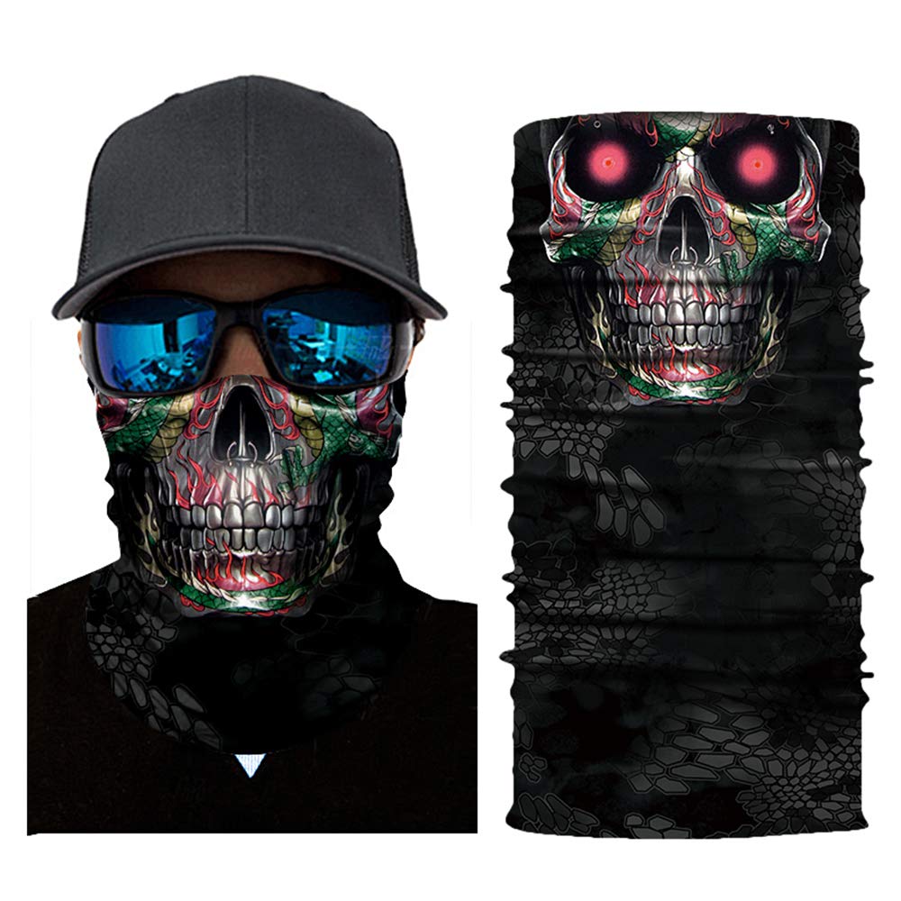 wowobjects® Cool Robot Skeleton Halloween Cover Scarf Joker Headband Balaclavas for Cycling Fishing Ski Motorcycle AC155 DC1_