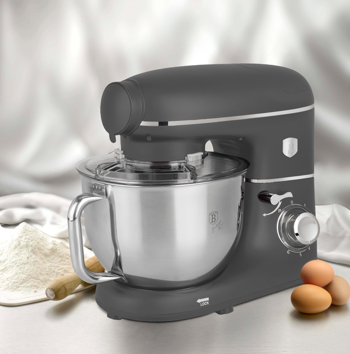 Impastatrice multifunzione 1500 W Berlinger Haus grigio
