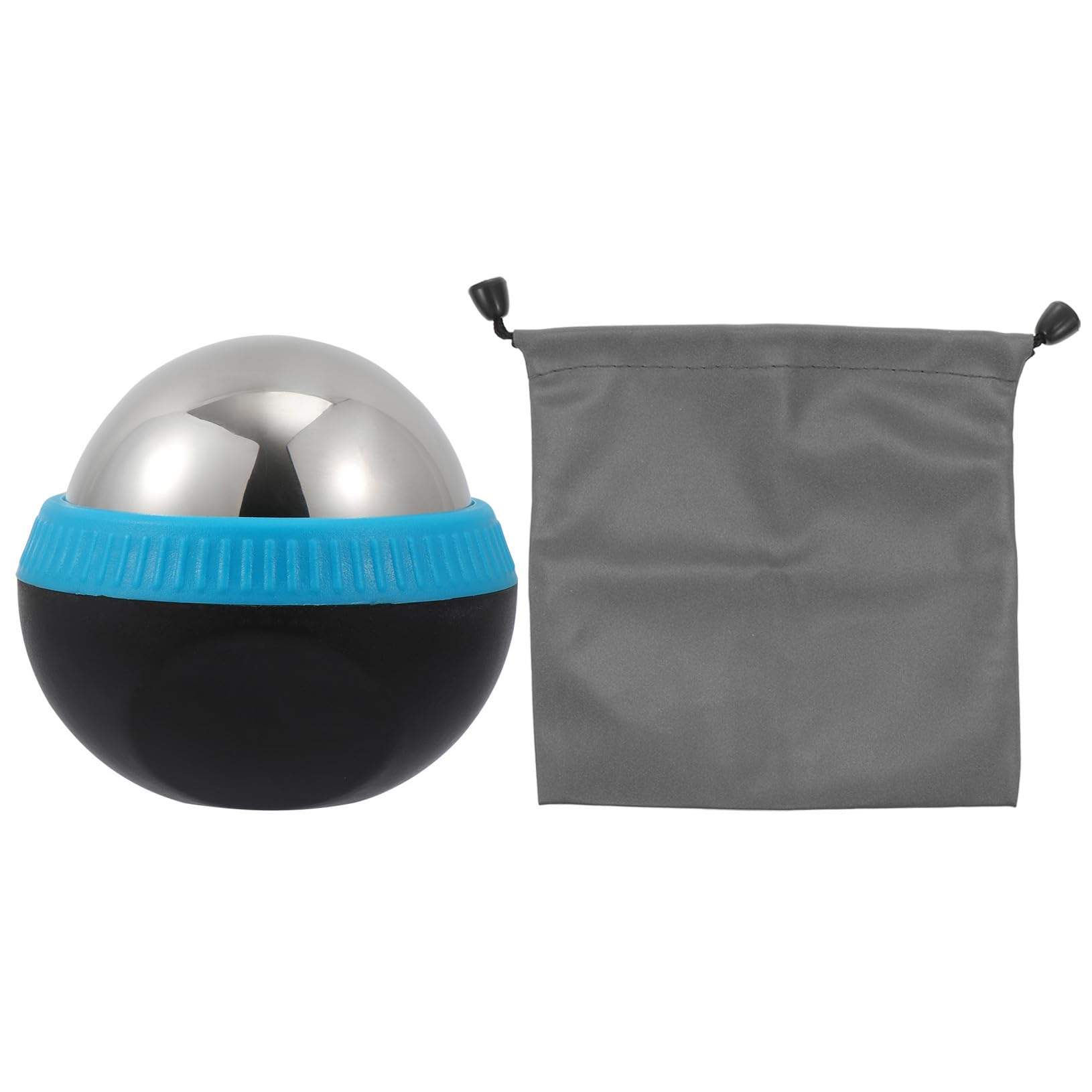 Balle de Massage Musculaire 1pc en Acier Inoxydable Bleue