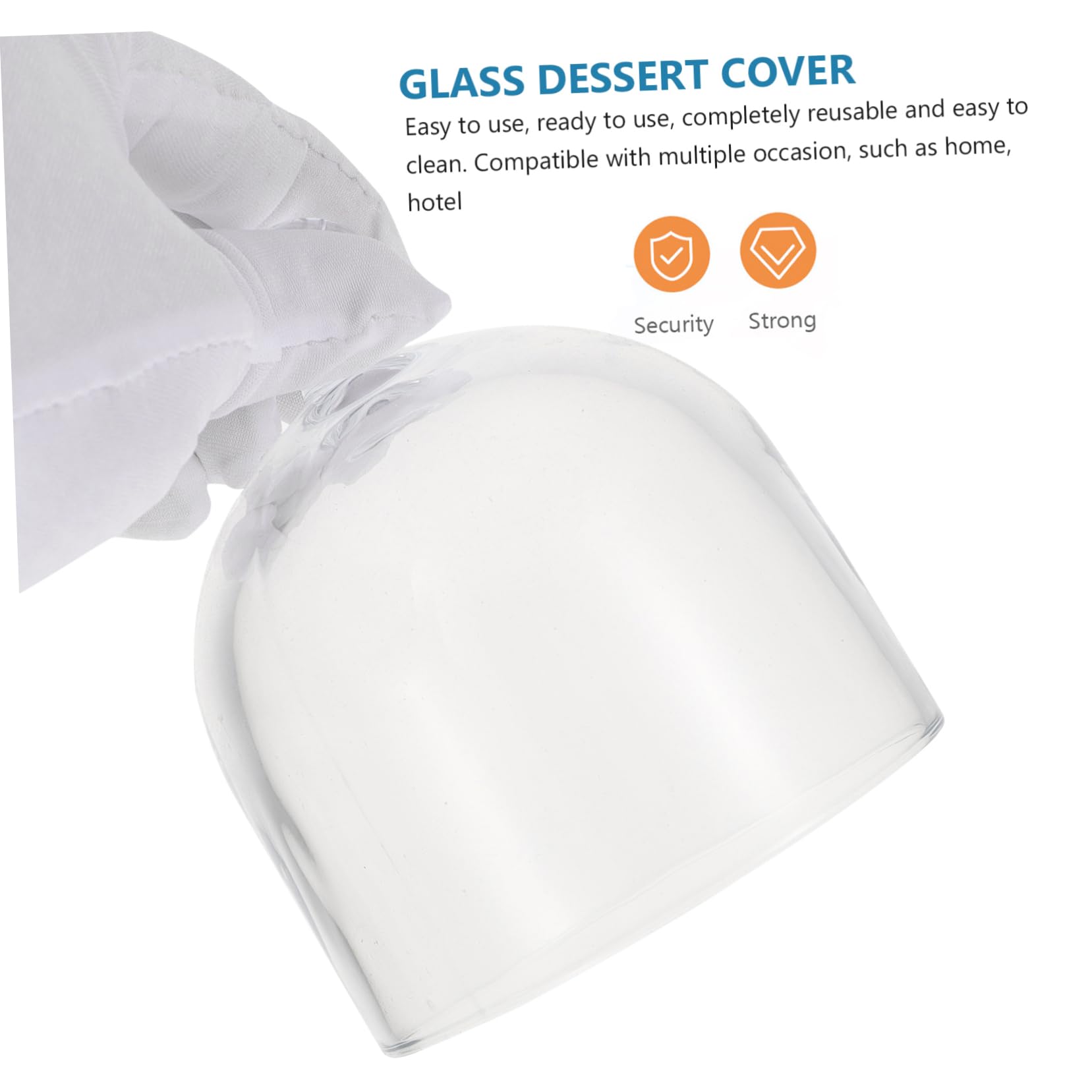 Yardwe Coupole de Verre De Gâteau Gâteau Gâteau Stand avec Couvercle Clair Rond Cloche Dôme Gâteau Affichage Couverture Gâteau Moule À Gâteau en Verre Couverture Plat De Nourriture pour