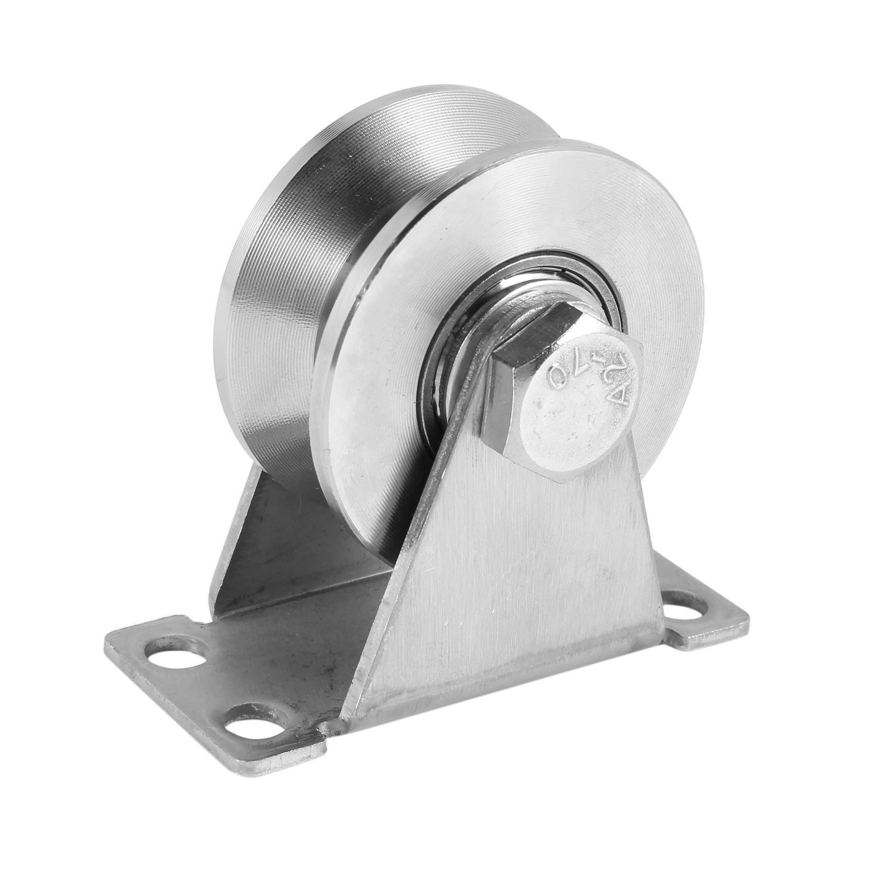 Juego de poleas de acero inoxidable en forma de V, 3 poleas resistentes para una elevación suave y aparejo, ideal para uso marino, industrial y doméstico