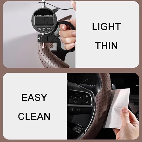 Miniatura 6 de Funda para volante de automóvil compatible con SsangYong Korando Kyron Musso Rexton Rodius Tivoli Turismo Nappa protector de volante segmentado se