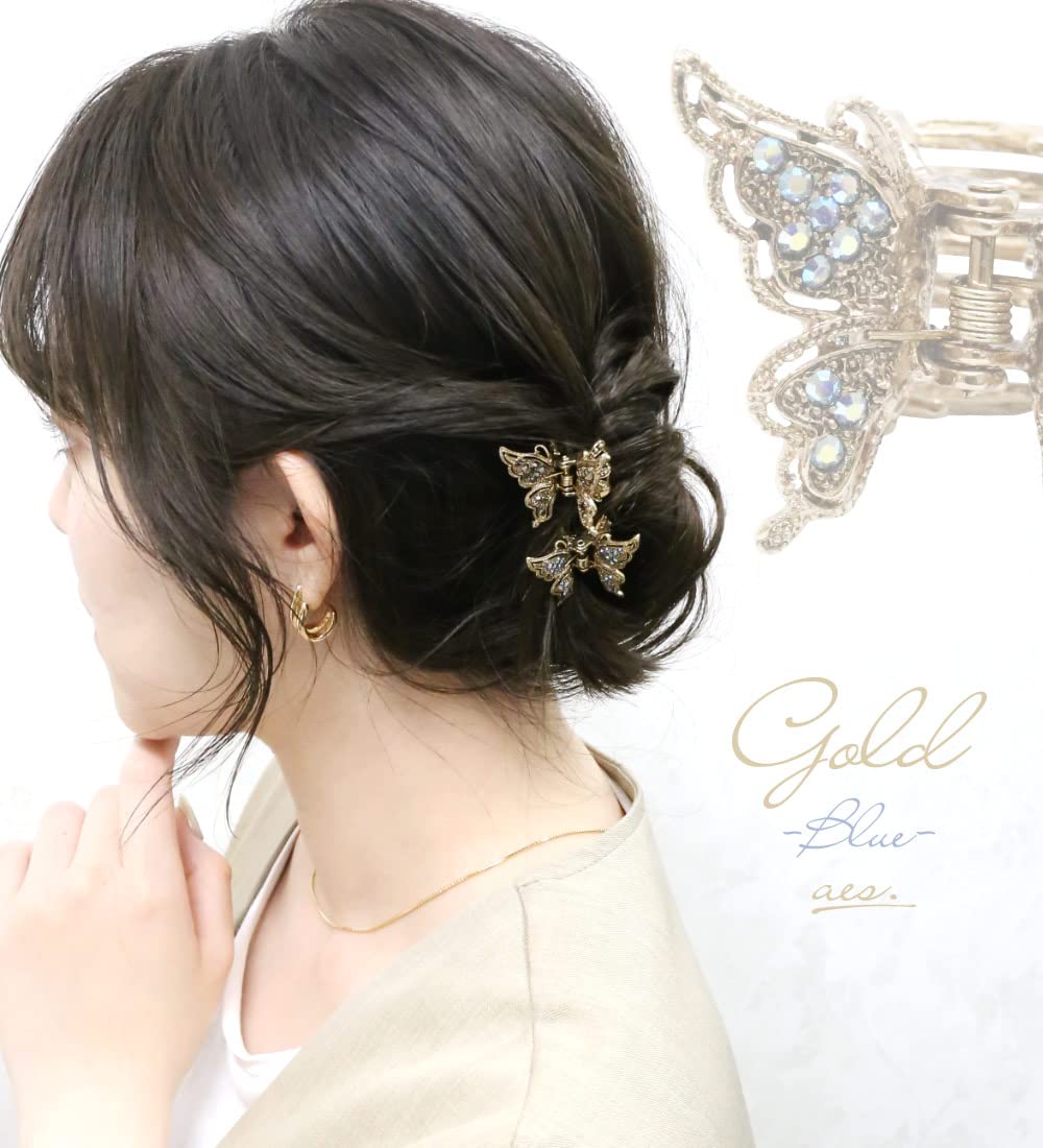 Amazon.co.jp: バンスクリップ アンティーク バタフライ 蝶 ヘア  