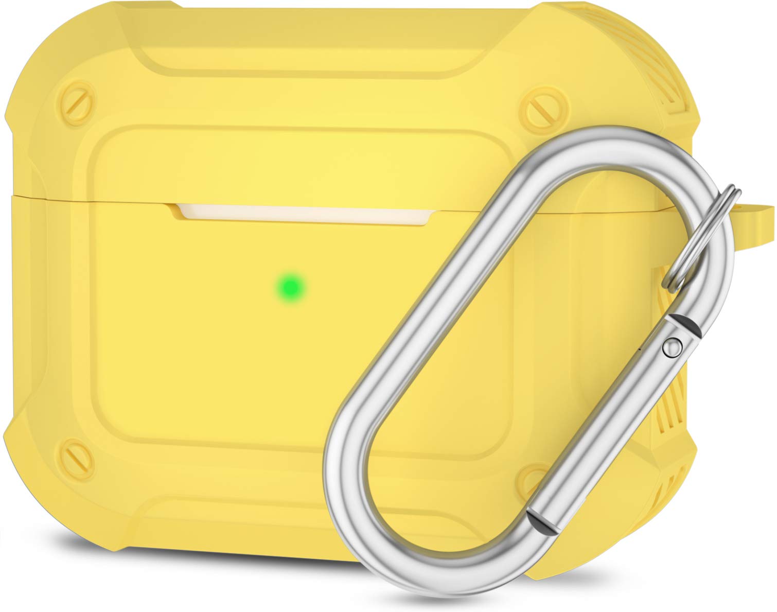 ATUAT for AirPods Pro 1st/2nd Generation Case Cover, Full Rugged Protective  Silicone Case Accessories with Keychain for Apple AirPods Pro, Front LED