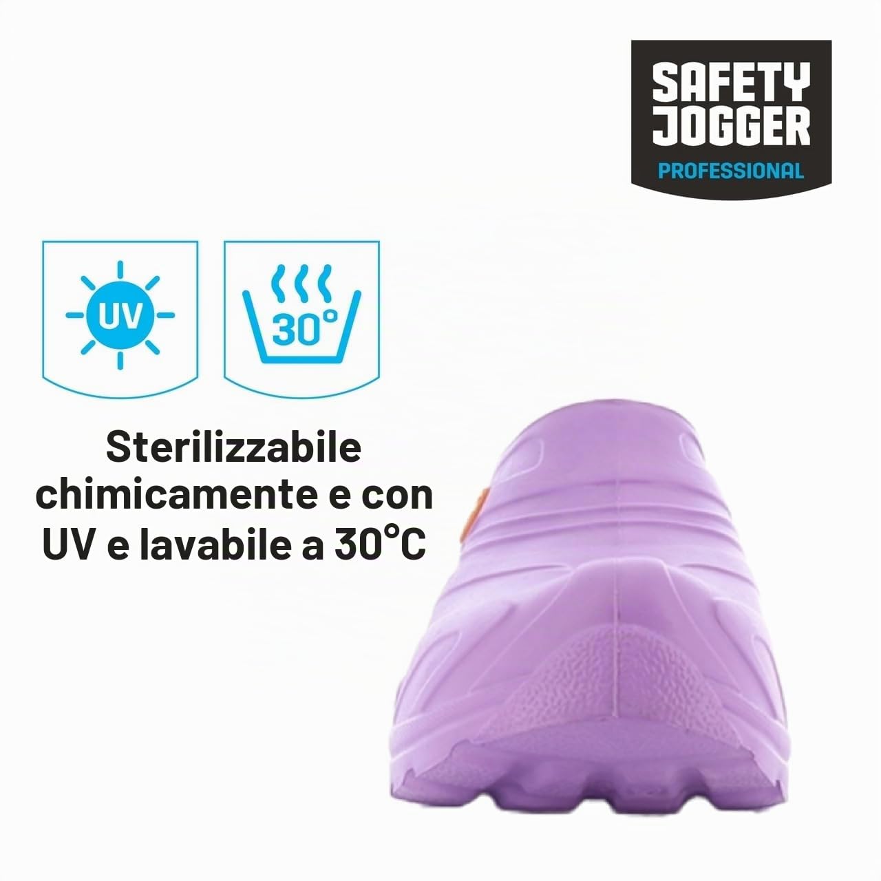 Oxypas Safety Jogger Scarpe da Lavoro da Donna – Antistatiche e Antiscivolo Scarpe Antinfortunistiche da Uomo, Zoccoli Leggeri per Medicina, Cura e Gastro, antibatteriche, Lilla, 43/44 EU