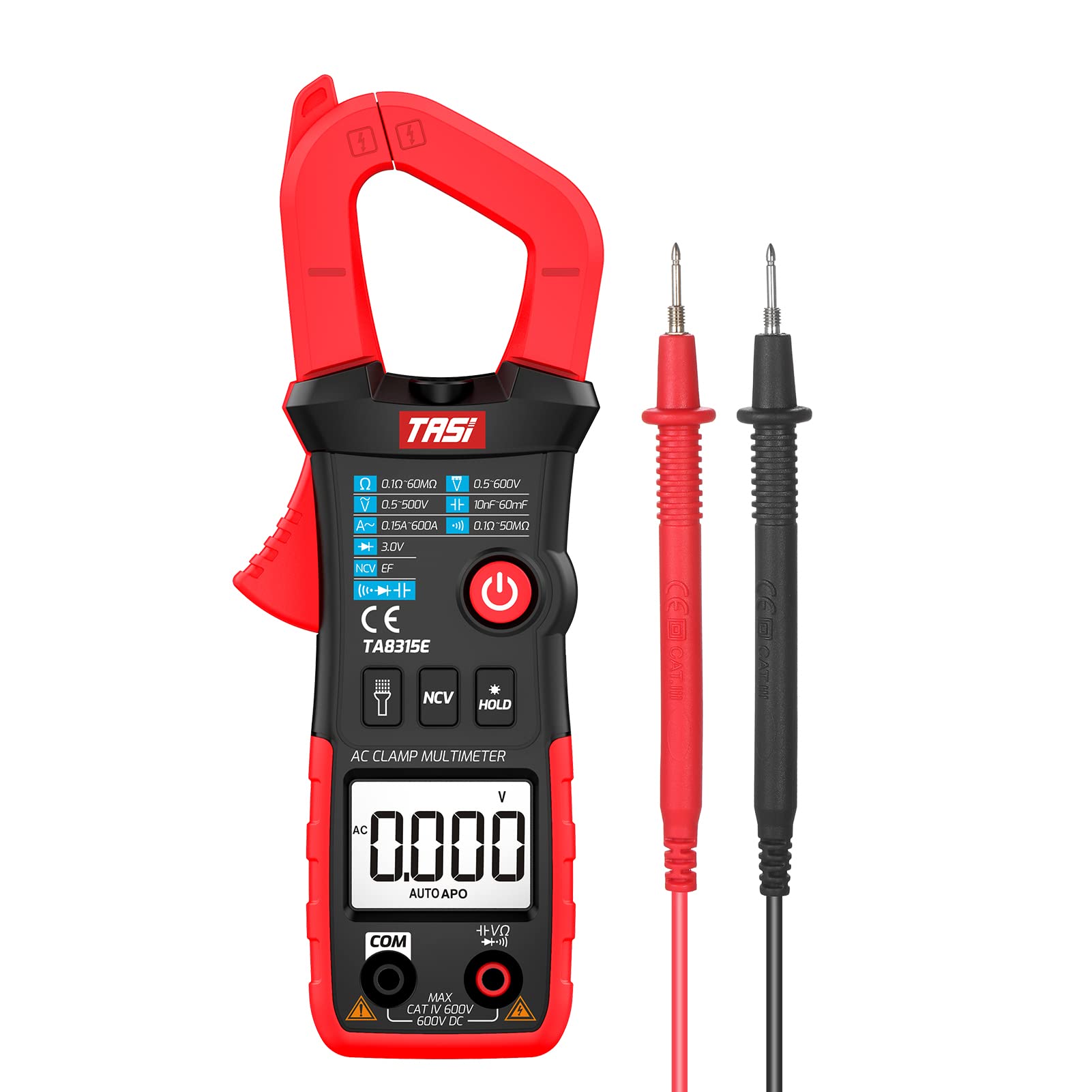 Seedom TA8315E Digital Clamp Meter Multimeter Professional Tester True RMS Multimeter Mini Multifunctional Tester OHM NCV DC/AC Voltage Meter