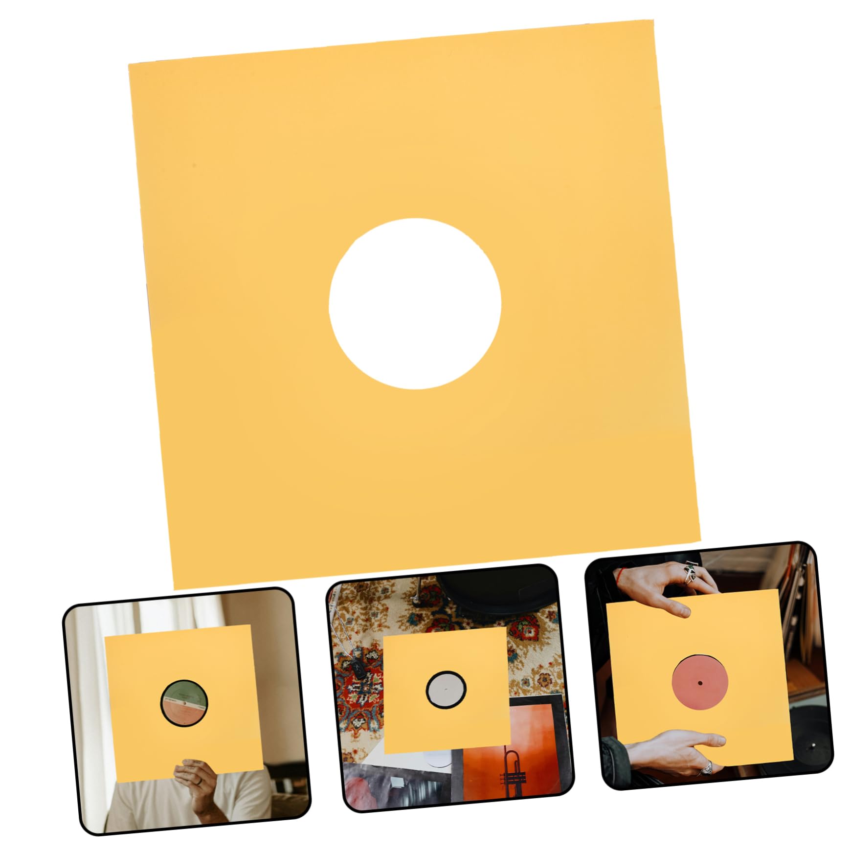 Sosoport 10 Stück Schallplatten Schutzhüllen Robuste Vinyl Cover für Platten mit Schutz vor Kratzern und Schäden Einfache Handhabung und Langlebig