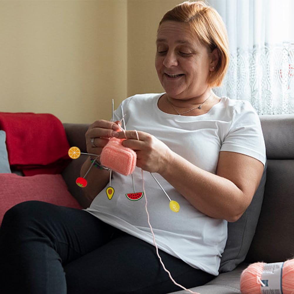 WEBEEDY 36-Piece Rose Knitting Needle Stoppers - Silicone Tip Protectors For Knitting & Crochet