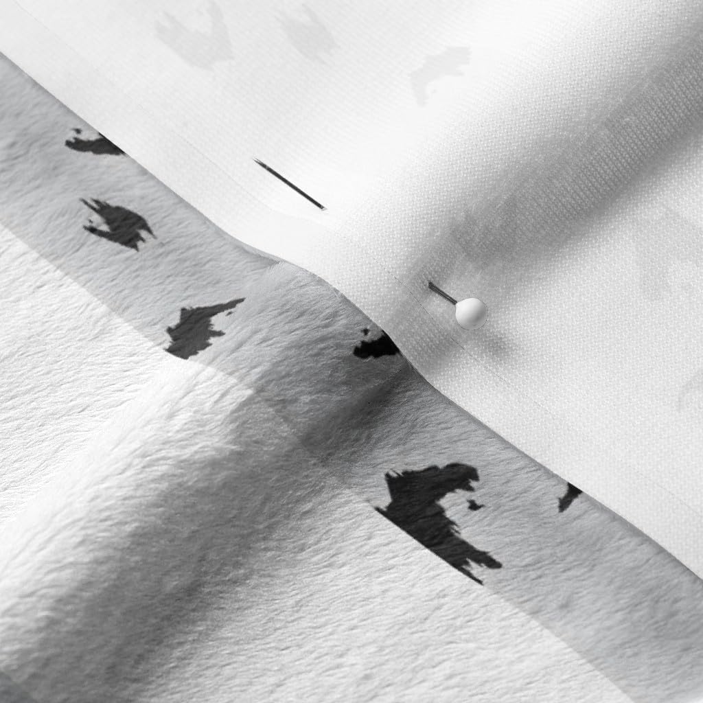 Spoonflower Fabric - Wood Grove Birch Bark Aspen Tree Forest Trees Holiday Printed on Minky Fabric by The Yard - Sewing Baby Blankets Quilt Backing Plush