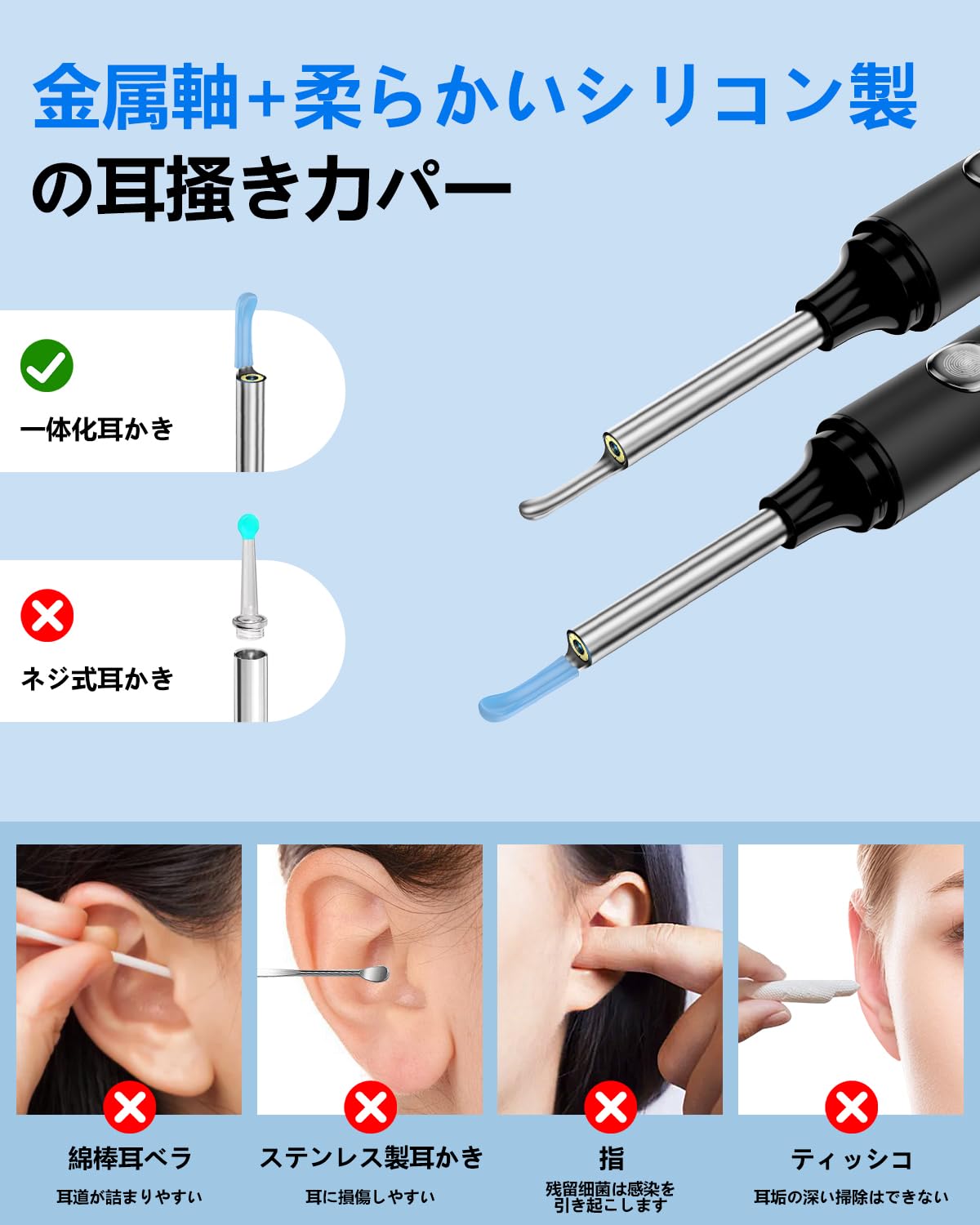 新品カメラ付耳かき2300万極細3.5mm左右反転IP67防水タイプC写真録画 FOXCUP 耳かきカメラ 1500万画質 新登場 イヤースコープ