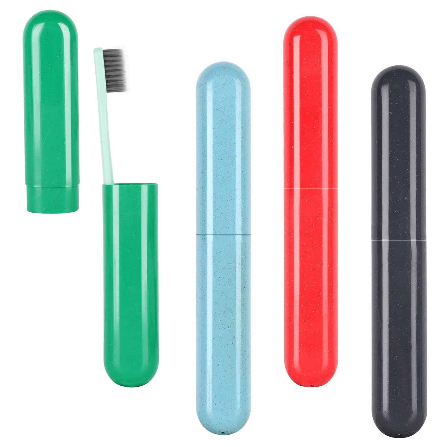 Capa de Escova de Dentes Hooqict 4 Peças: Ideal para Viagem, Camping e Uso Diário