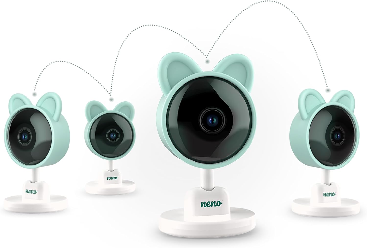 Multiple NENO Bambino Baby Monitor cameras connected to a single system