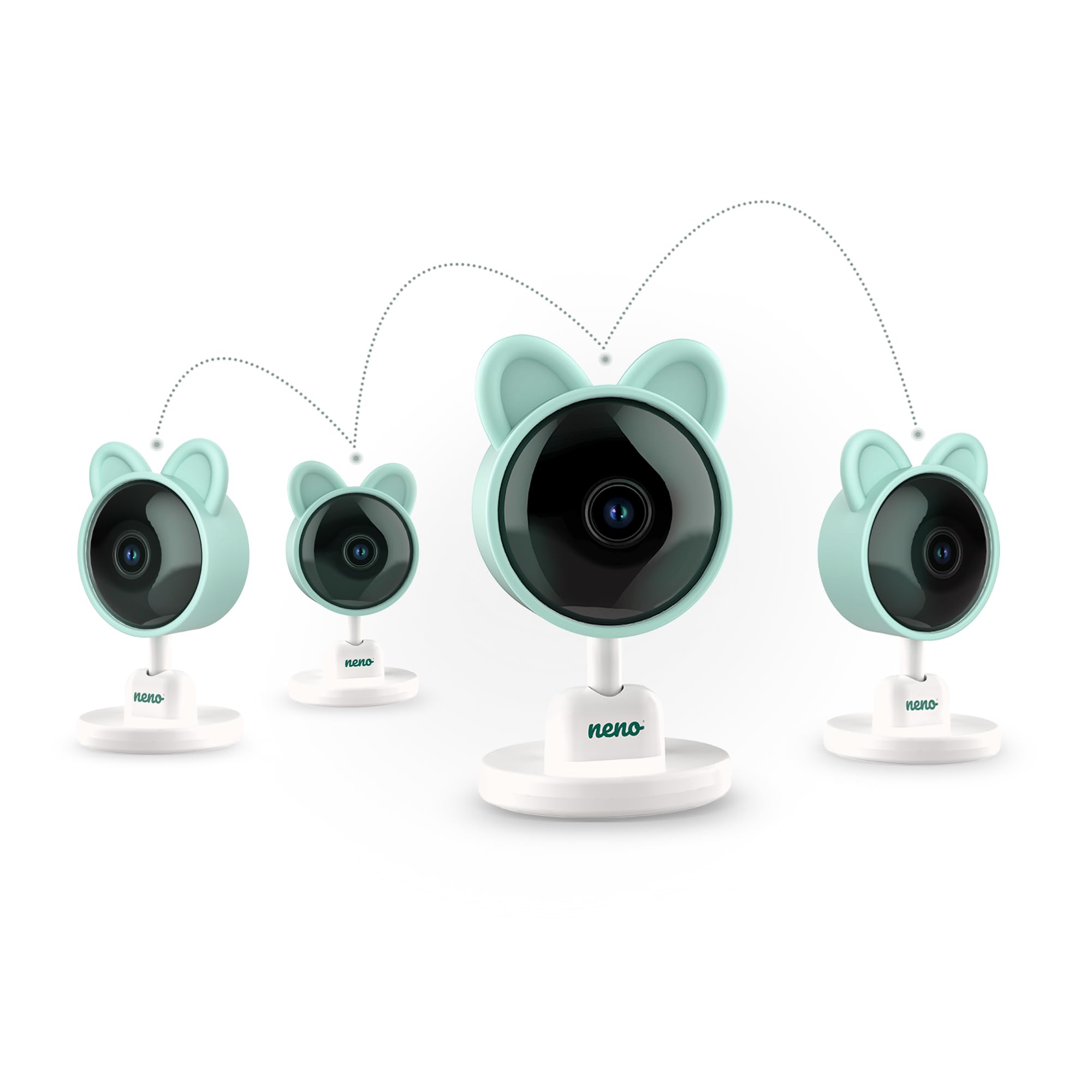 Neno Bambino Baby Monitor - Ecoute-bébé électronique avec récepteur - Mode postérieur - Fonction alarme - Lullases