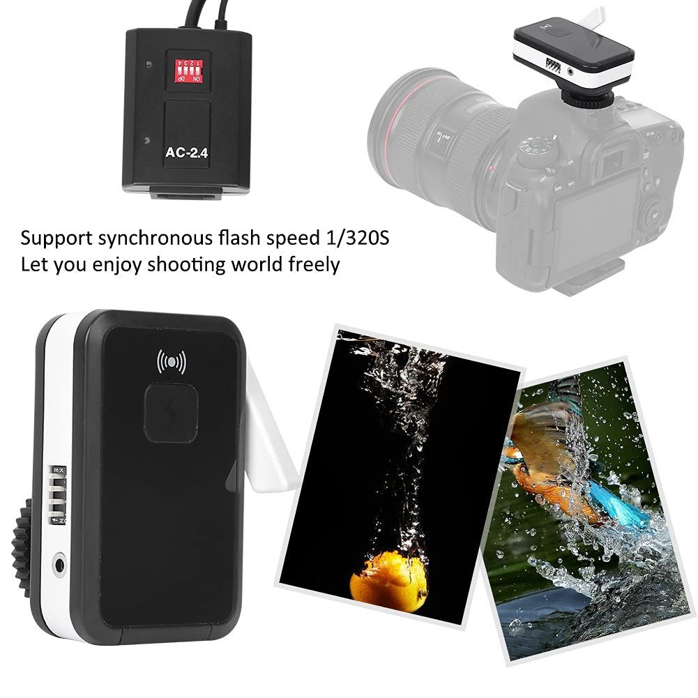 Zunate NiceFoto AC-2.4A Trigger di velocità Sincrona Penetrazione a Lunga Distanza 1/320S Flash Wireless per gli Appassionati di Fotografia Trigger di Controllo Remoto in Plastica