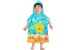 HUANLANG Kids Poncho Beach Towels for Boys and Girls