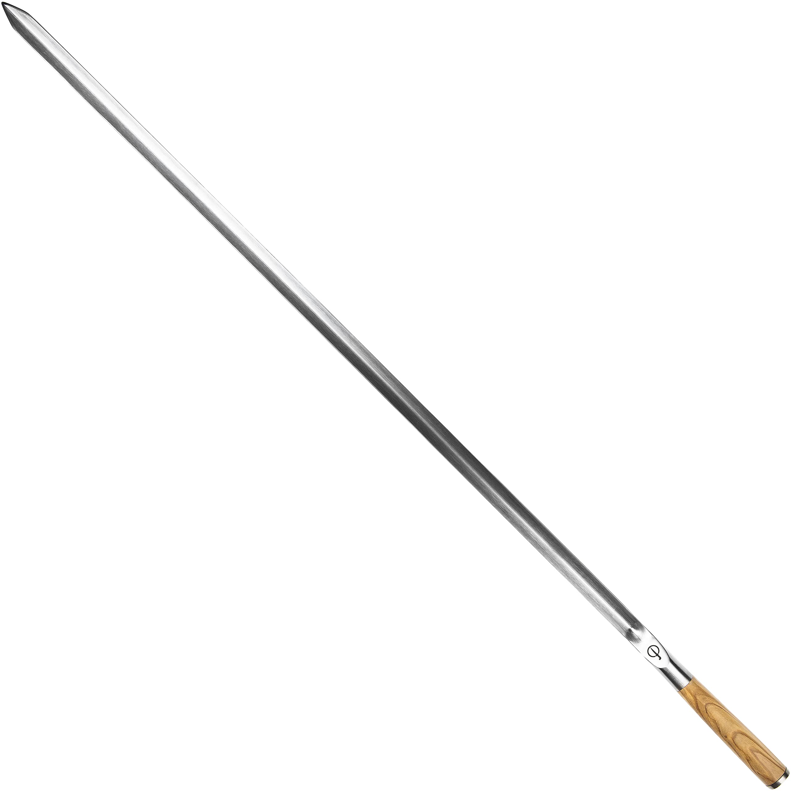 Forged Churrasco - Pinchos para barbacoa (70 cm, mango de madera de olivo, acero inoxidable, forma de V)