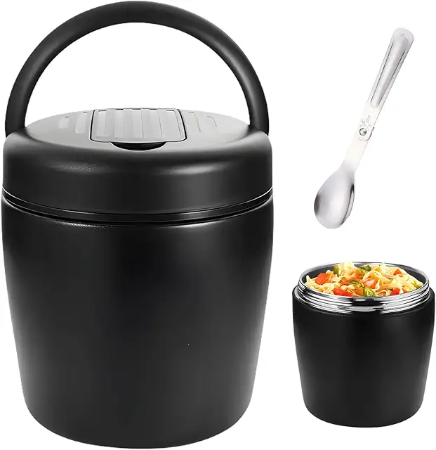 Boîte Alimentaire Isotherme 1,5 L Thermos Repas Chaud avec Cuillère