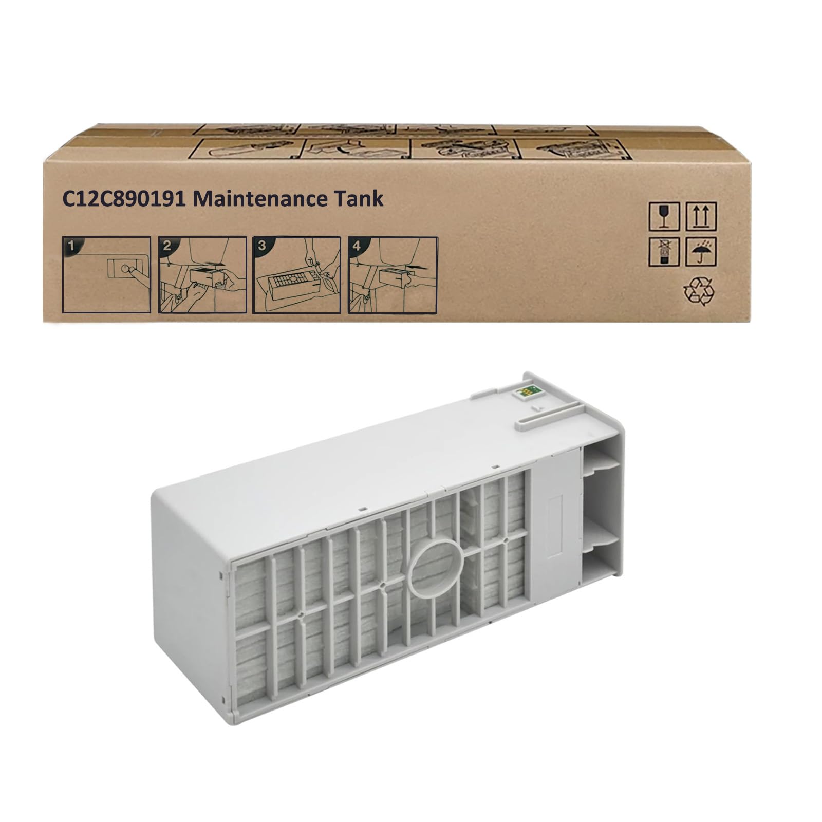 CULater C12C890191 Maintenance Tank Waste Ink Tank Box Compatible for Stylus Pro 4000 4800 4880 7400 7600 7800 7880 9400 9600 9800 9880 Waste Tank