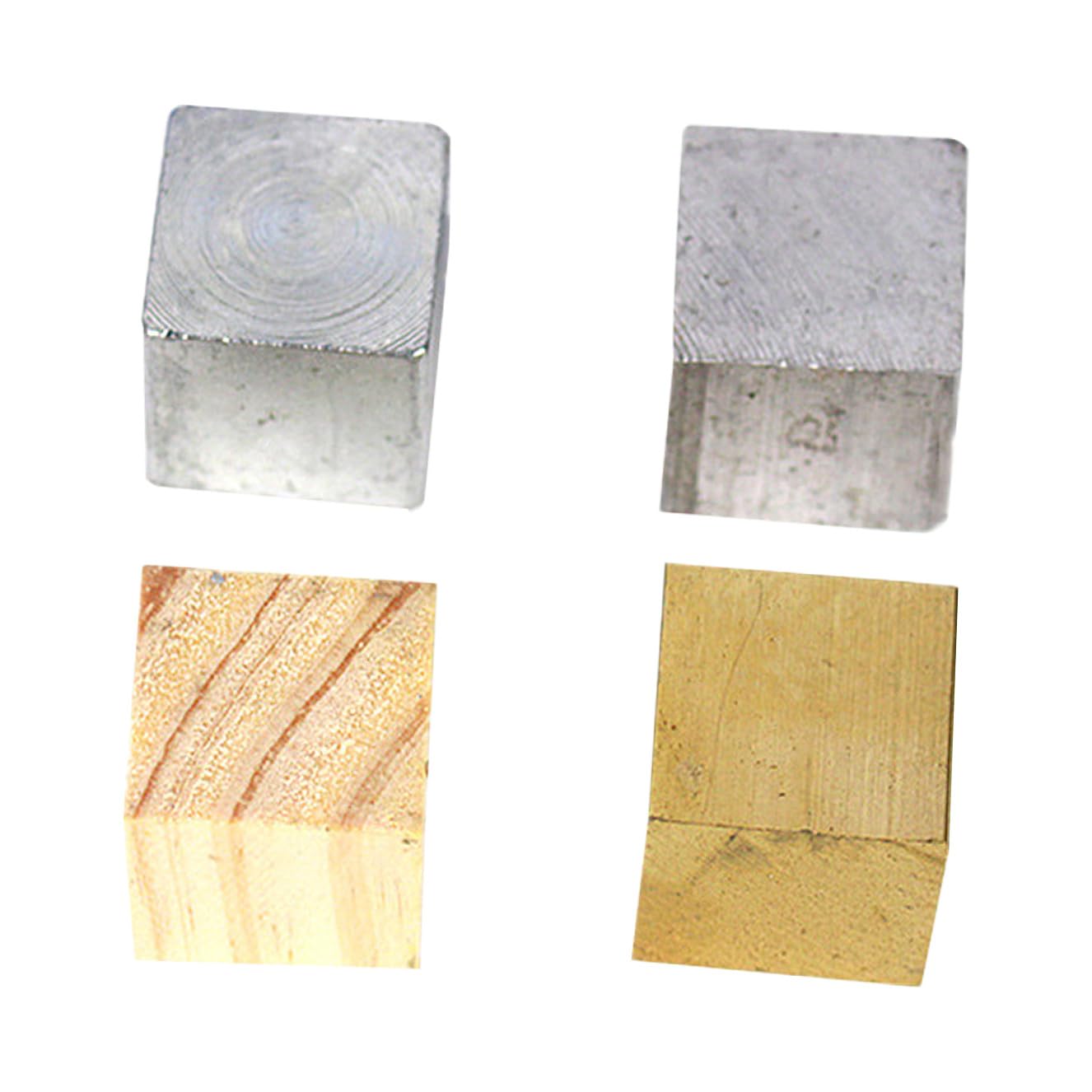 4 piezas de Densidad de Madera Hierro Cobre y Aluminio para Experimentos Físicos Educativos Bloques Científicos para Medición y Clasificación de Materiales