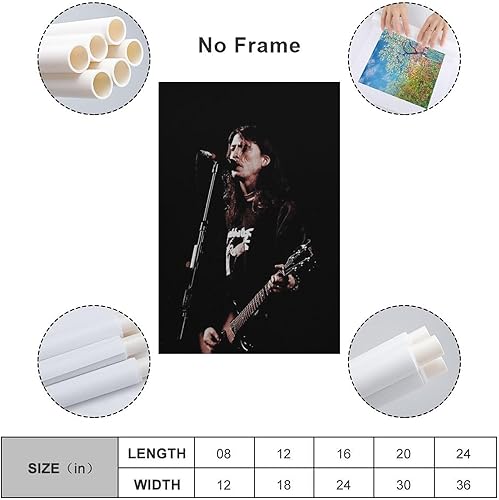Miniatura 2 de Póster de Dave Grohl Rock - Lienzo decorativo para pared, banda famosa, cantante, motivacional, música, arte de pared, lienzo de desplazamiento,