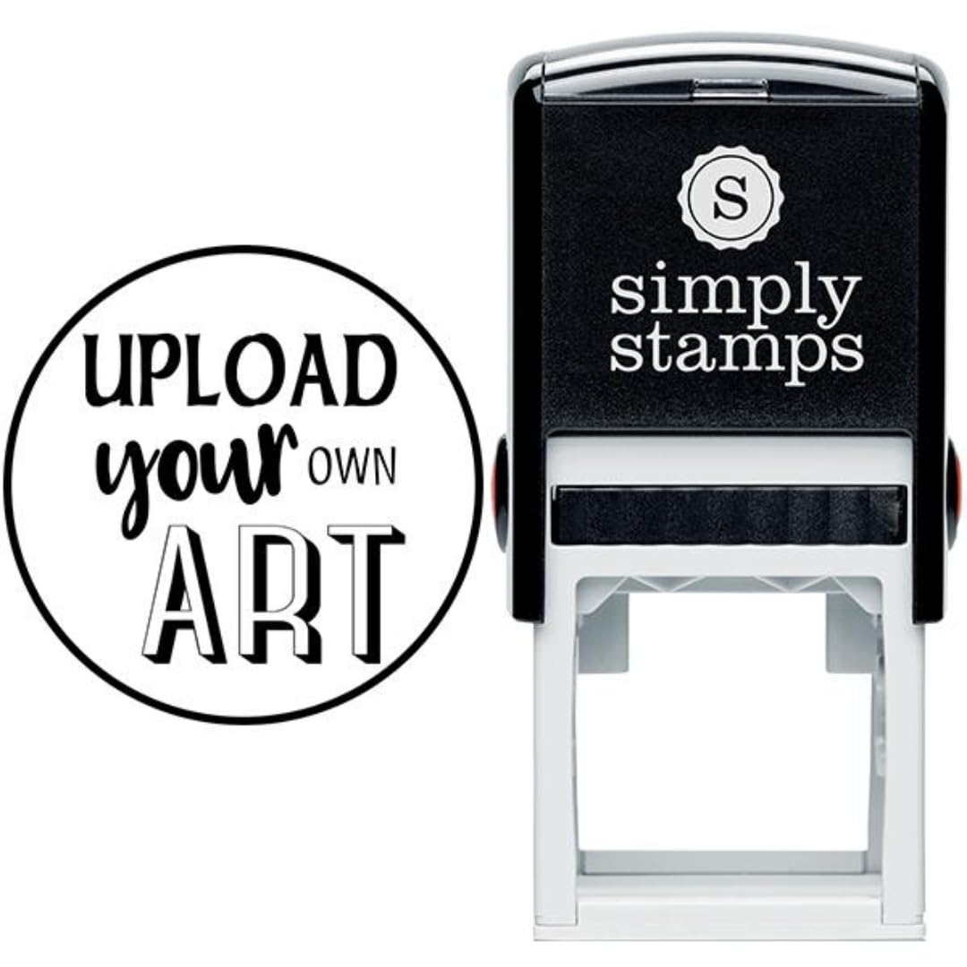 Personalized Custom Rubber Logo Stamp | Upload Your Custom Artwork | Self-Inking or European Hand Style | Ideal for Business Branding (Round Logo