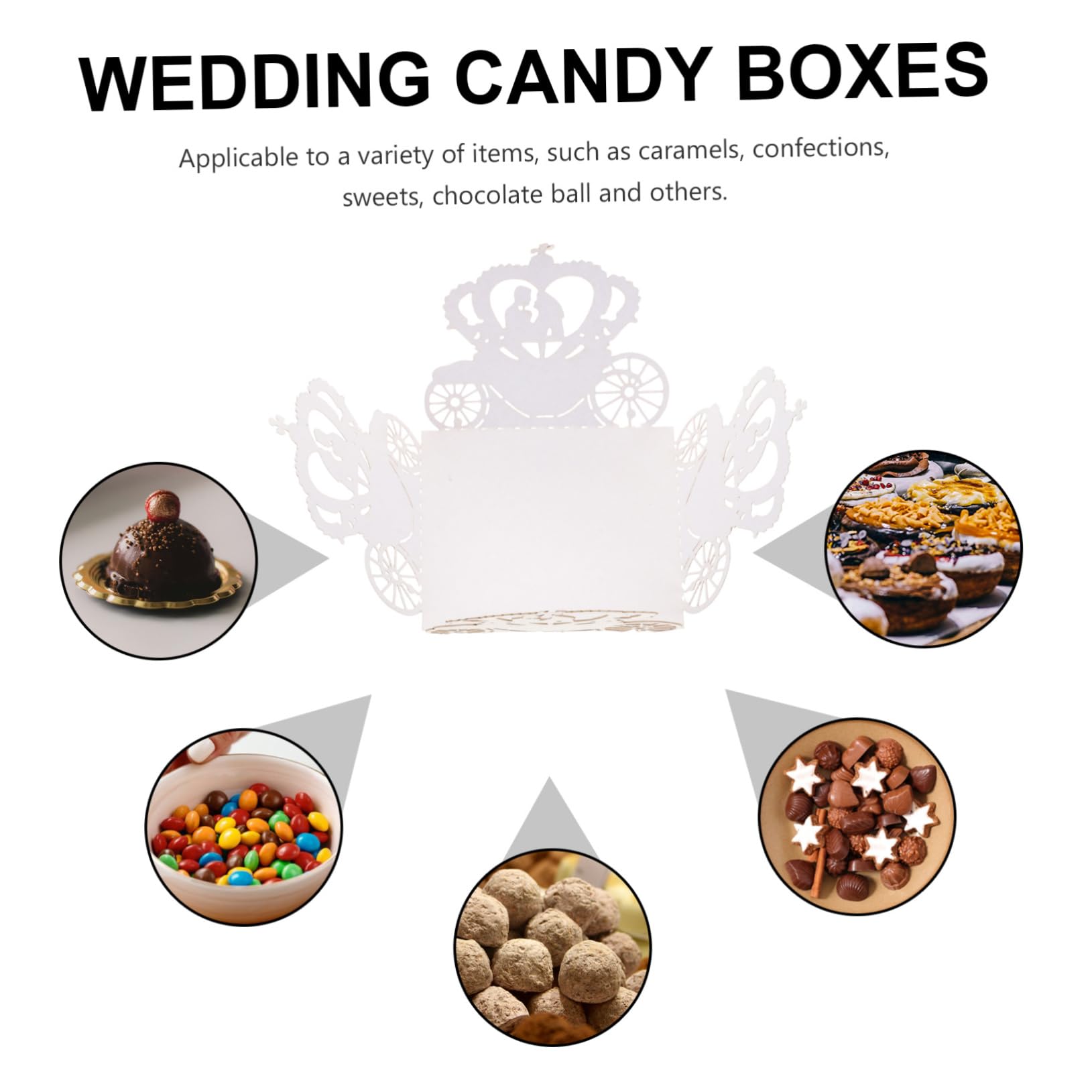 Didiseaon 5 Set Elegante Scatola Di Cioccolatini Porta Caramelle Carta Da Imballaggio Cioccolatini 50 Pezzi * 5