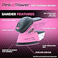Vista 2 de Pink Power Lijadora (solo herramienta, no incluye batería ni cargador) (renovada)