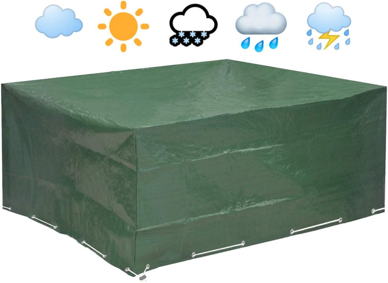 Glorytec Garden Furniture Covers 200x160x70 - extra thick Material - Waterproof and Weather resistant - Premium Garden Table Cover - Outdoor Table cover for table and chairs