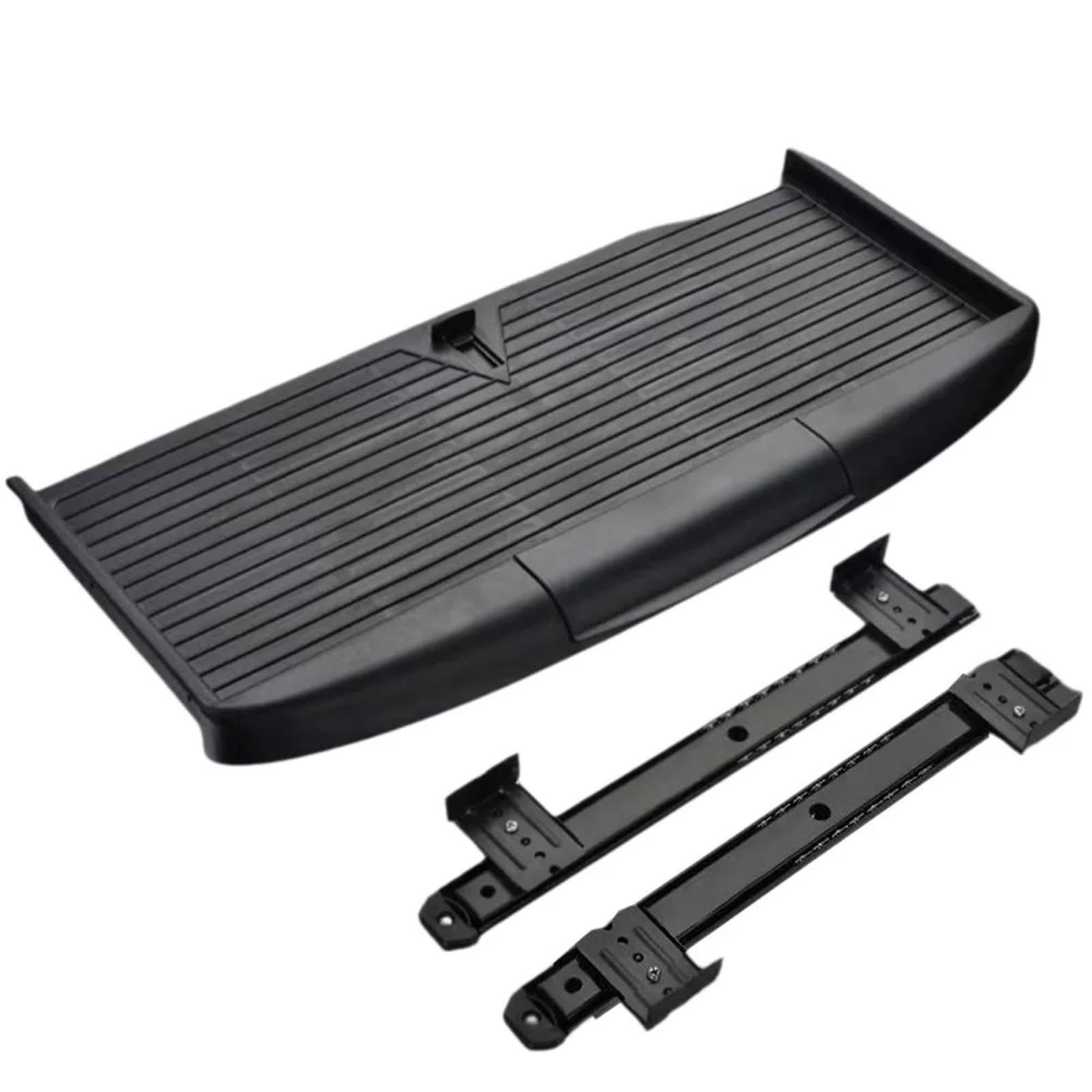 Sqqcreato Black Under Desk Keyboard Tray Slide Rail Under Desk Keyboard Tray Thickened Space Saving Storage Drawer Easy Installation Adjustable(Black)