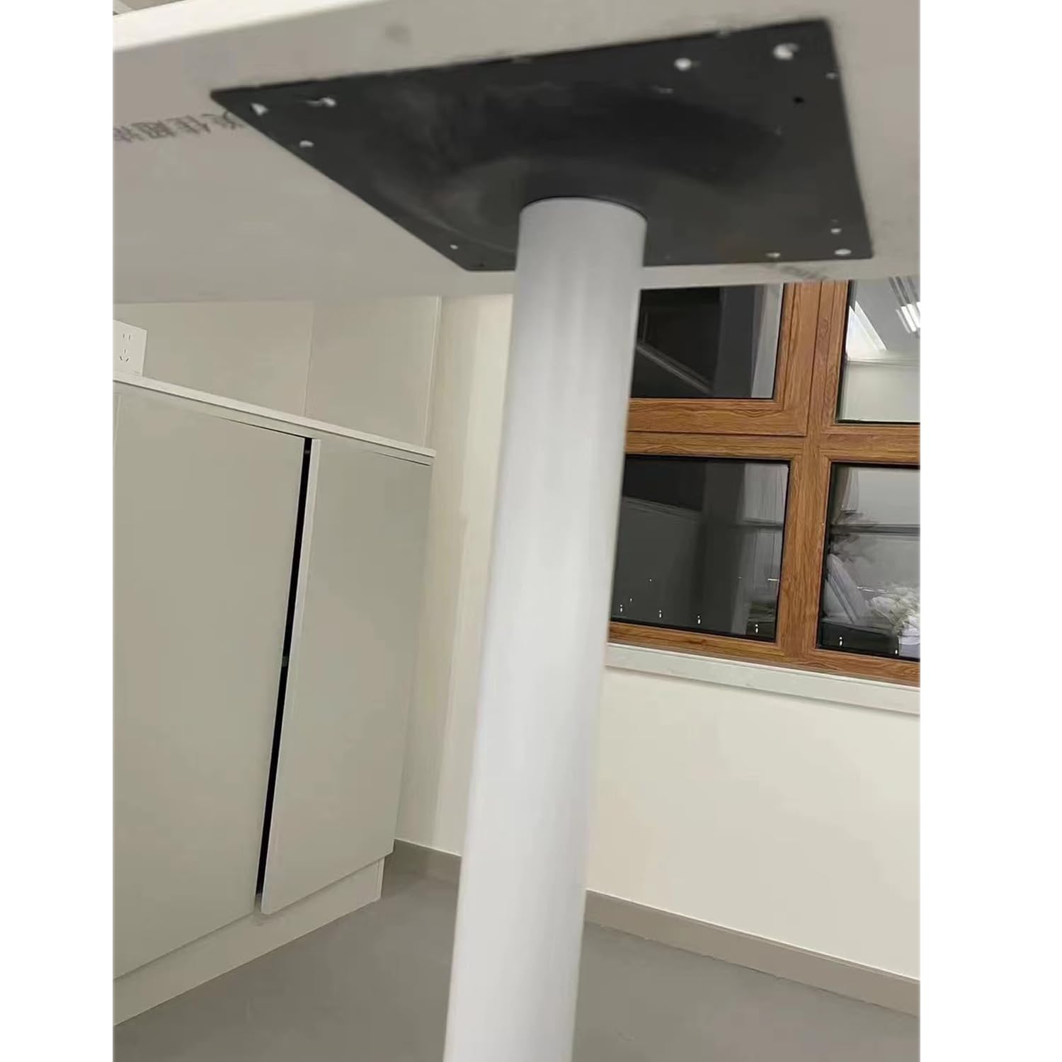 Gambe regolabili per tavolo, piedini per mobili in acciaio inox, per bancone della cucina, bar, scrivania, tavolo da pranzo, altezza personalizzabile (70 cm, bianco) con viti