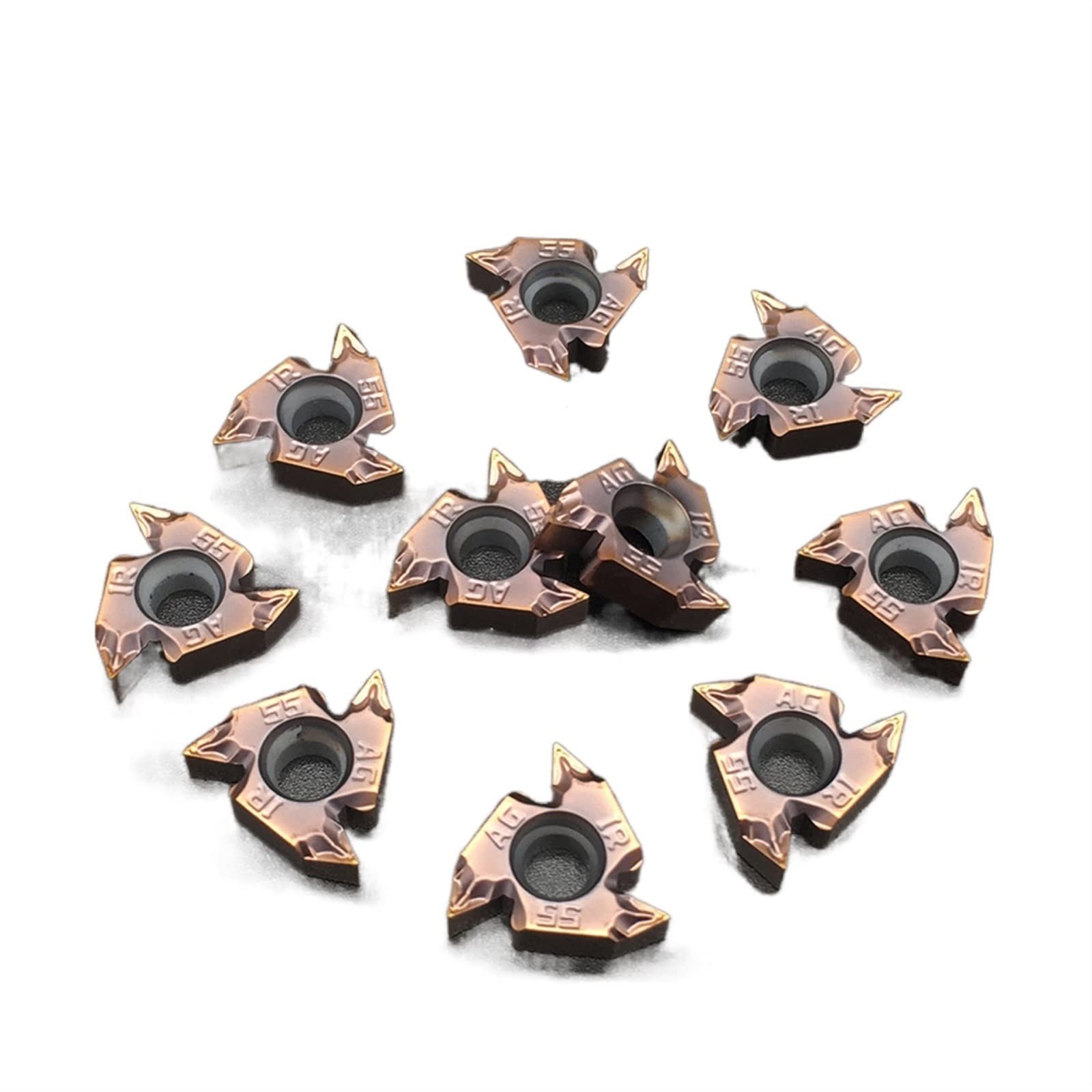 Herramientas de torneado, 10pcs Insertos de cortadores 10PCSER M AG55 AG60 FT1125 Insertos de carburo de alta calidadIR M AG55 AG60 Herramienta de torneado de hilo Herramientas de torno de corte Fresa
