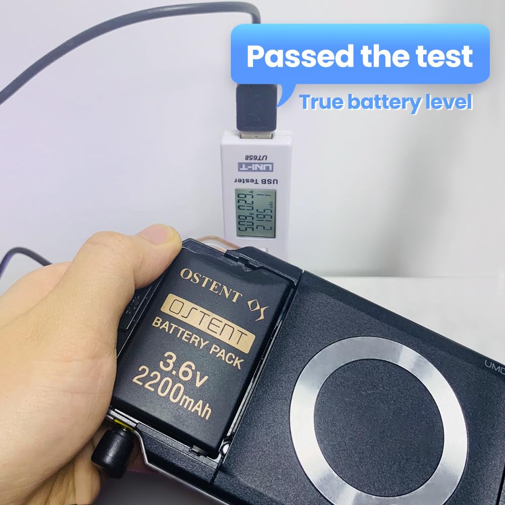 OSTENT Alta Capacità di Qualità Reale 2200mAh 3.6V agli Ioni di Litio agli Ioni di Litio Batteria Ricaricabile ai Polimeri di Ricambio Versione Aggiornata per Sony PSP 1000 PSP-280 Console Videogiochi