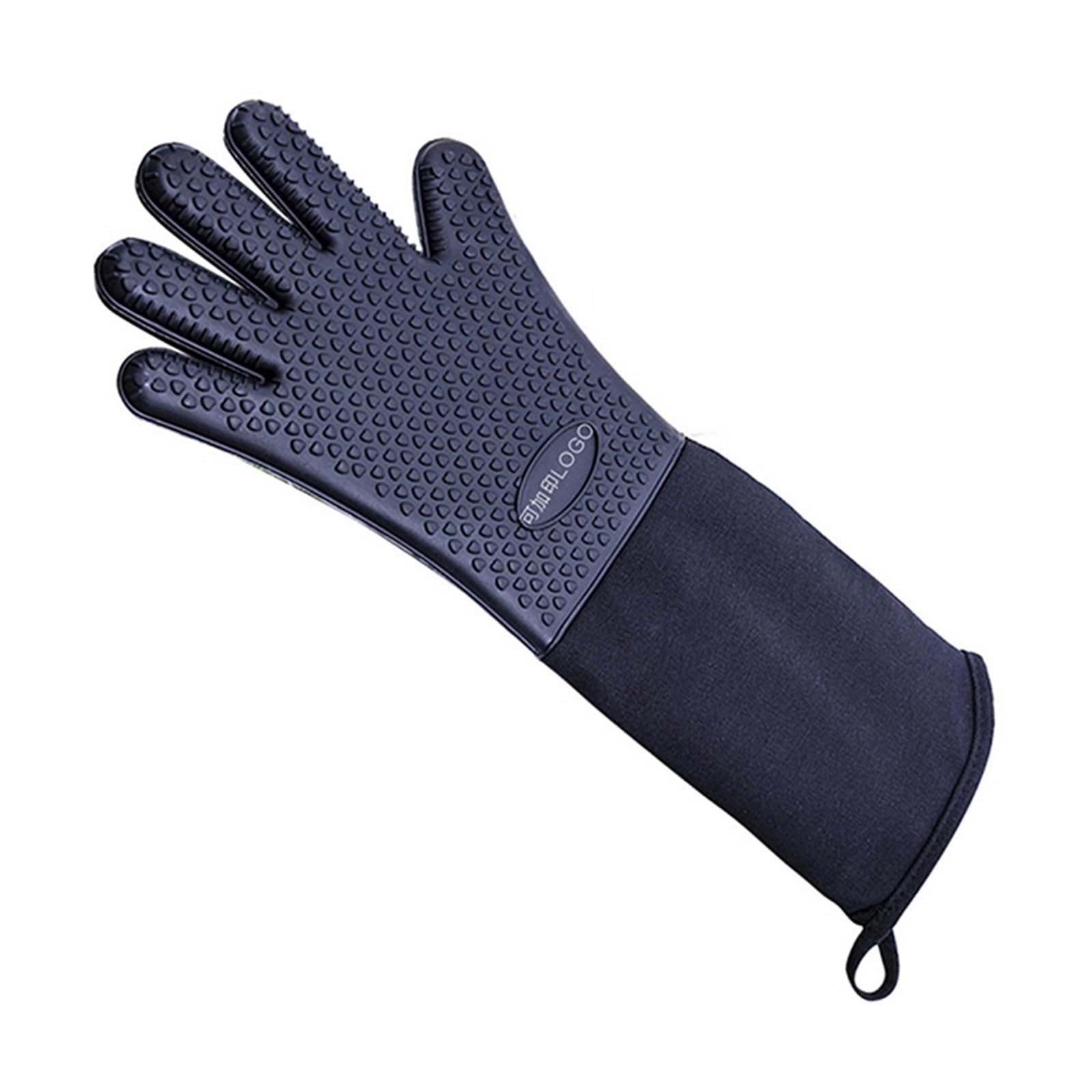 MRKU Gants de Cuisine Extra Longs, Unis, résistants à la Chaleur et antidérapants, Parfaits pour Le Barbecue et Les grillades.