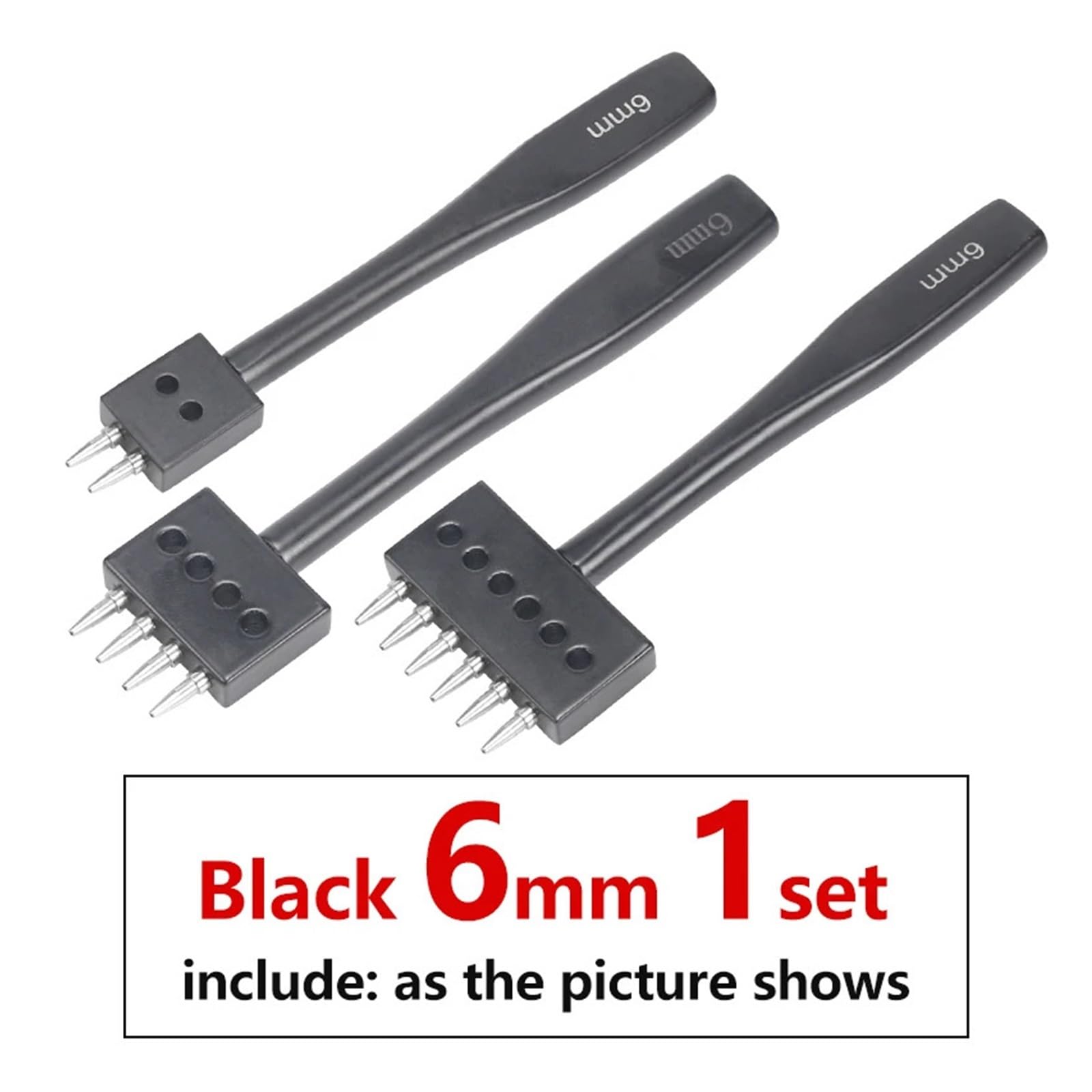 zestaw dziurkaczy, Dziurkacz do skóry DIY, dłuto szycia, otwór okrągły 4-6 mm(6MM-1set)