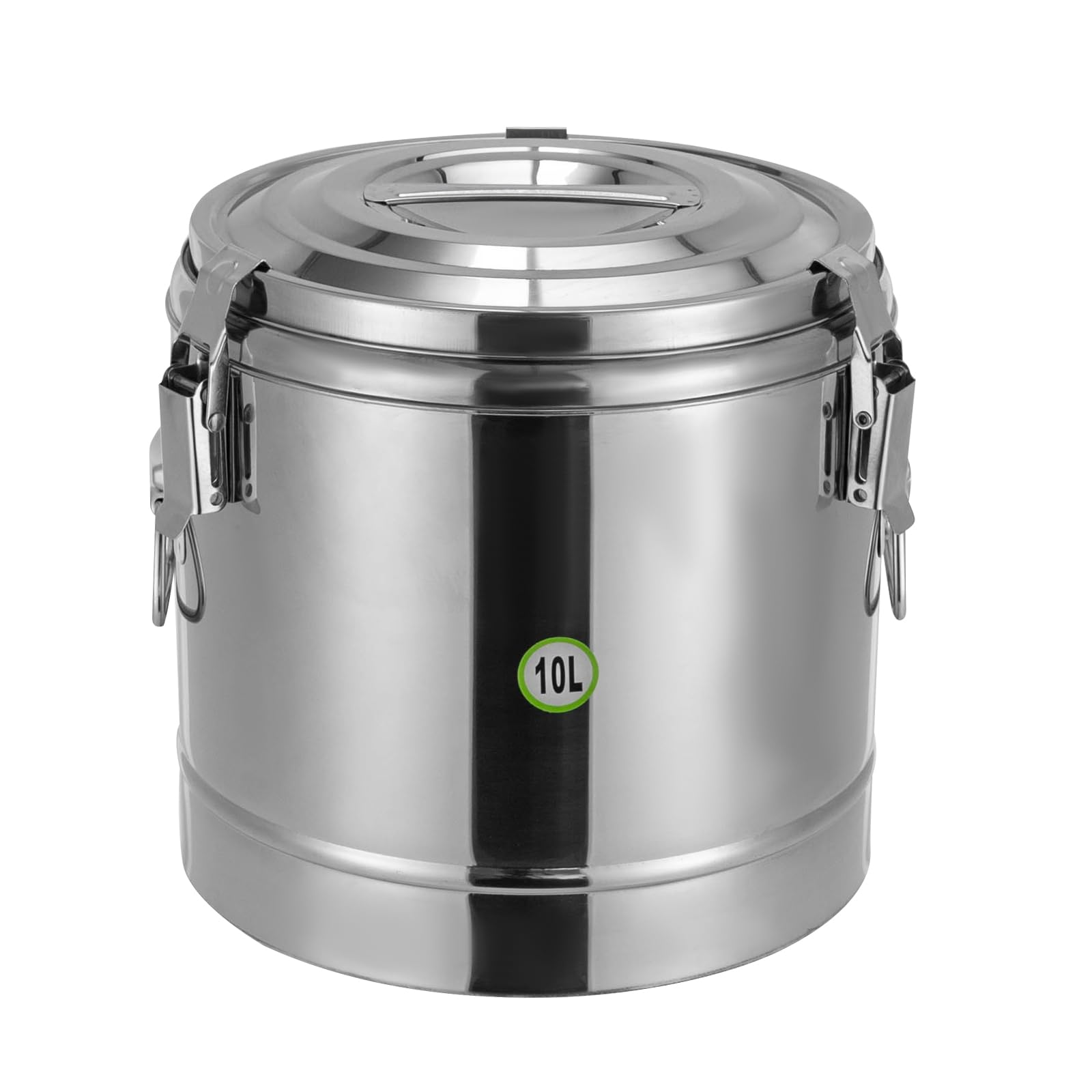 Transportador de alimentos aislado, contenedor de sopa de acero inoxidable de 10 L para restaurantes y catering