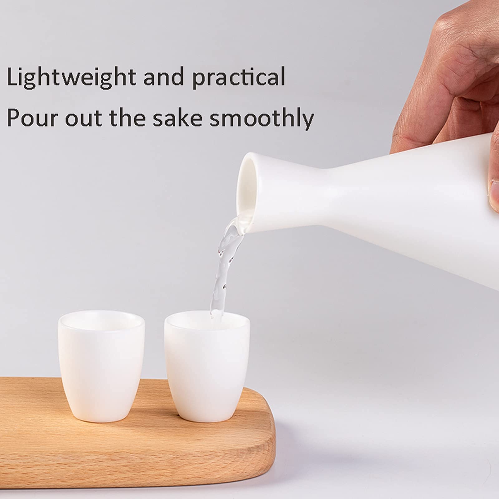 Juego de Sake japonés con Cuenco Calentador, Tazas y Bandeja para Sake, Jarra para Servir, Porcelana, artesanías de cerámica
