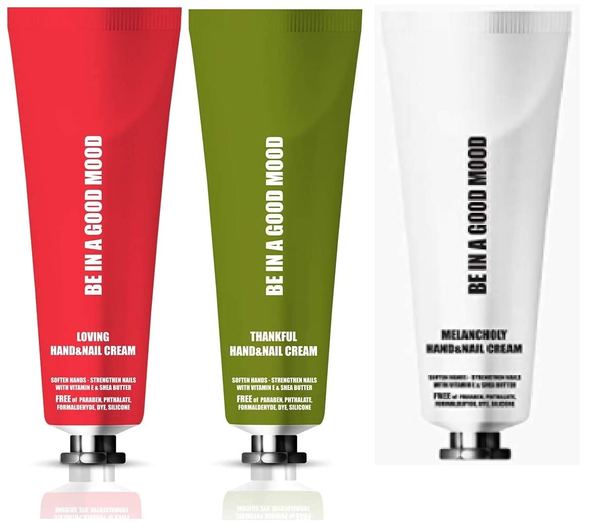 bsd giftedMoisturizer Hand and Nail Cream Silicone Free,Vitamin E,Feeling Soft, Delicately Fragranced,High Absorbency by Be in a Good Mood (Loving-Sad-Thankful)