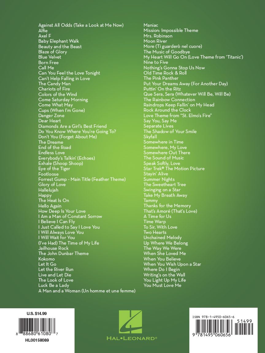 101 movie hits for alto saxophone