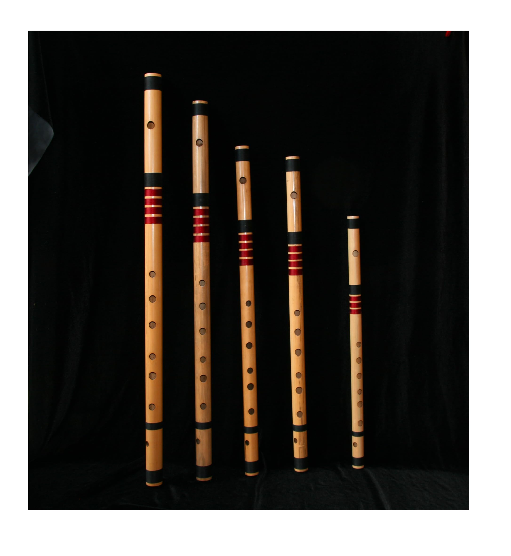Professional Bansuri, 440hz tuned, thick Assam bamboo - All Keys: D C A G E World Class Luthier Made by Bansuri World Class Luthier (Key C- Do)