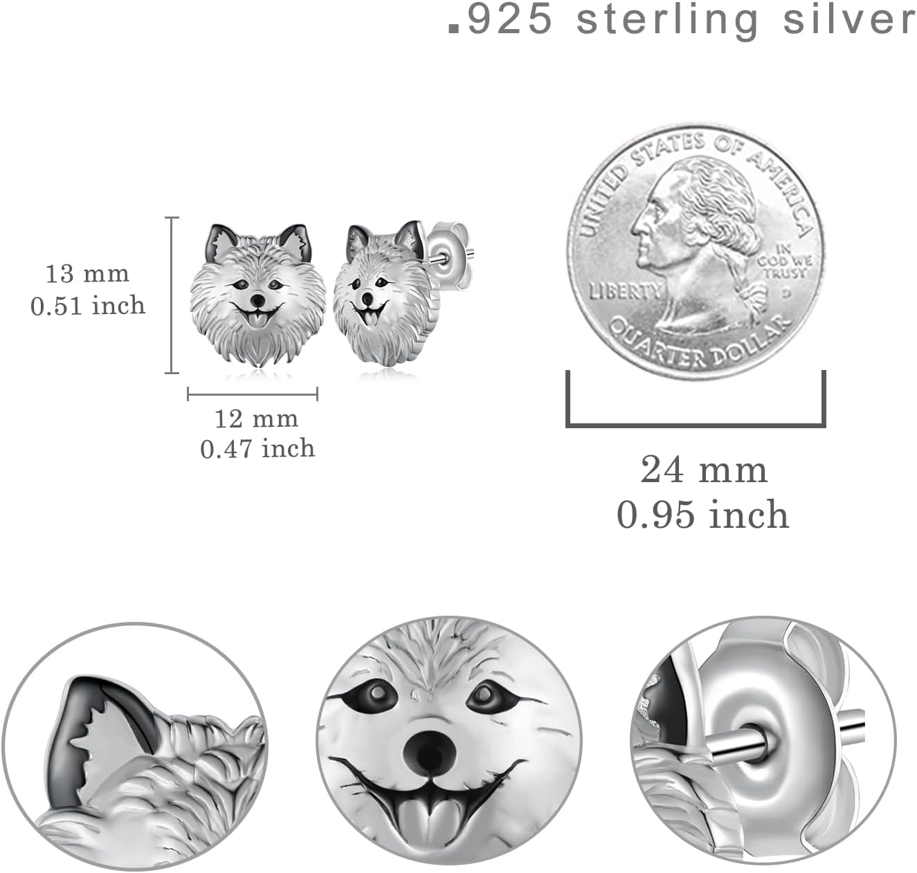 Corgi/Pomeranian/West Highland White Terrier/Yorkie/German Shepherd/Sheltie Earrings 925 Sterling Silver Dog Puppy Animal Stud Earrings Jewelry Gift for Women - Image 6