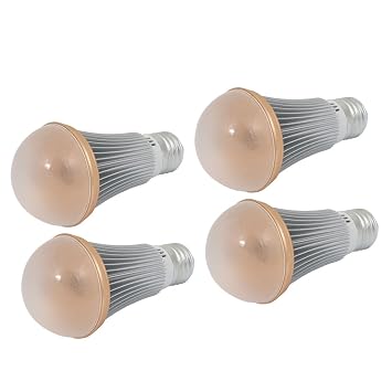 Ruilogod 4pcs 7W Aluminum Ball - Bulb Lamp Housing E27 Screw Base with Frosted Cover id bfe a3f f5e 9d9 12a